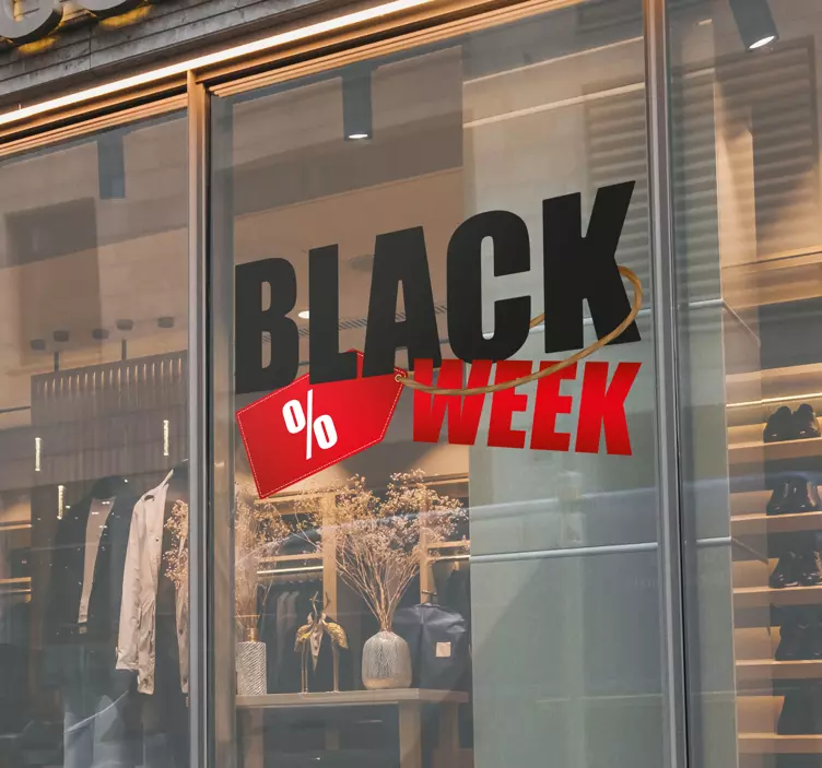 Prijskaartje sticker black week - TenStickers