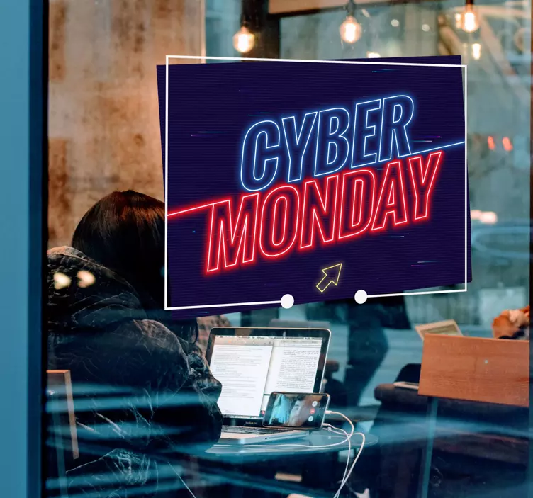 Etalage sticker Cyber monday - TenStickers