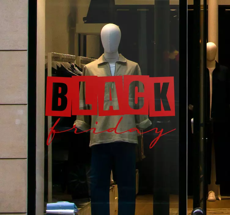 Uitverkoop etalage sticker zwarte vrijdag - TenStickers