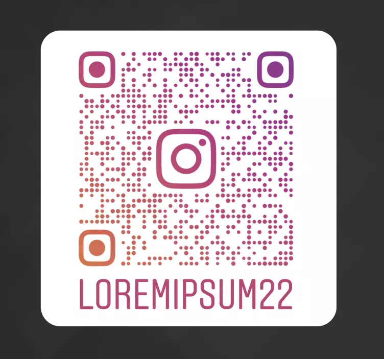Gepersonaliseerde instagram qr-code sticker - TenStickers