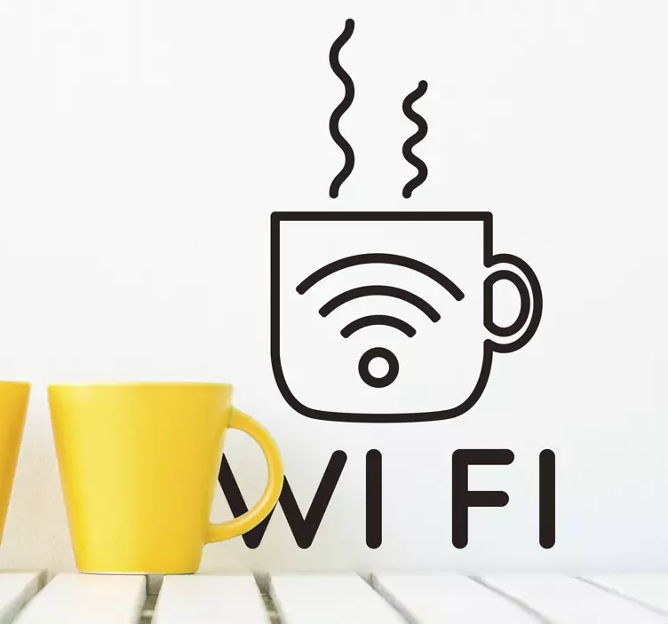 Horeca stickers wifi muursticker - TenStickers