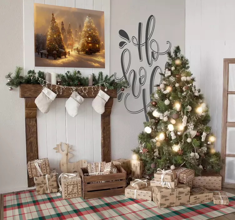 Muursticker kerst hohoho thema - TenStickers