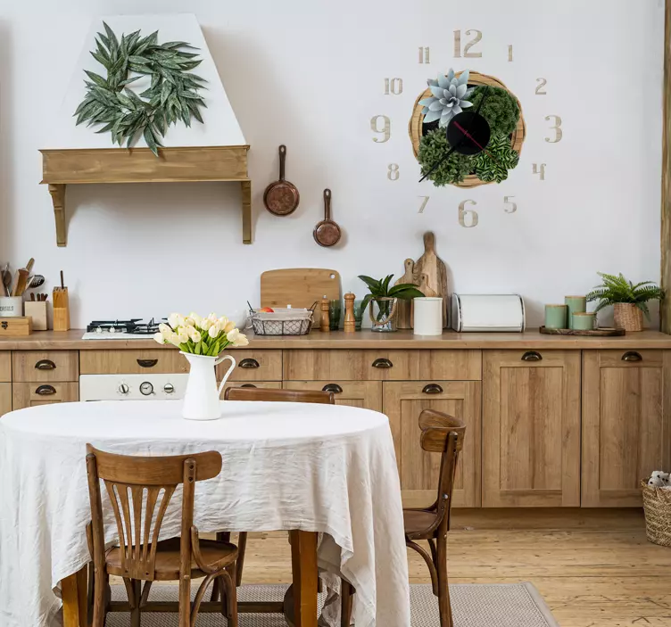 Rustieke klok met tuin uitstraling - TenStickers