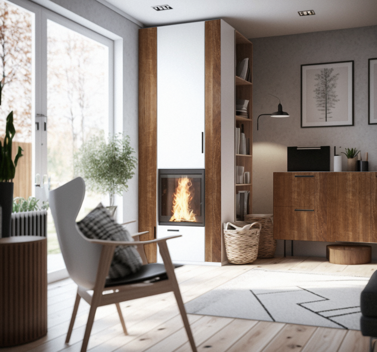 Houtstructuur bruin Meubelsticker - TenStickers