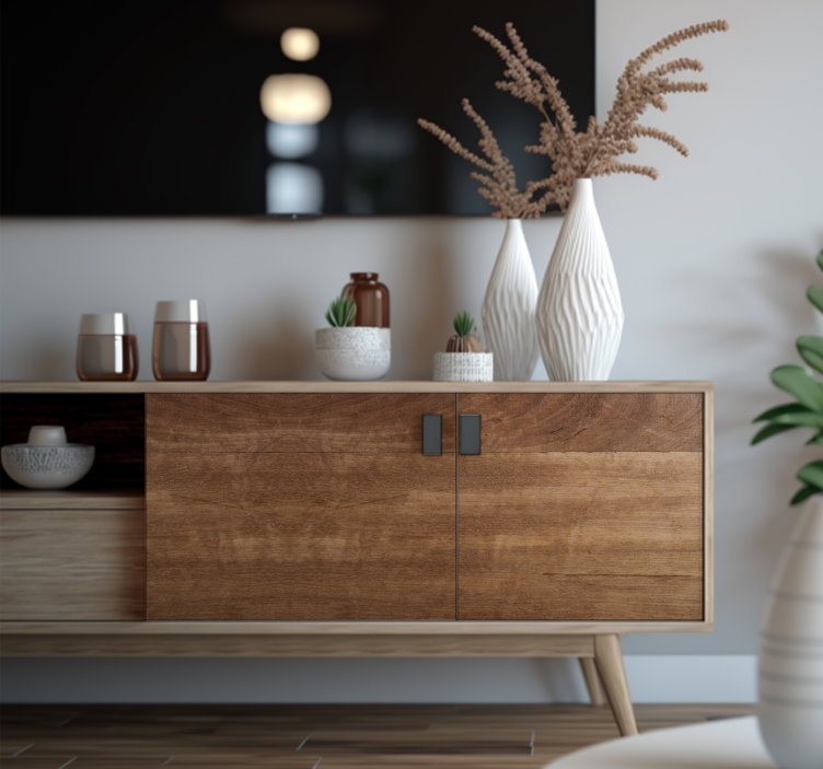 Houtstructuur bruin Meubelsticker - TenStickers