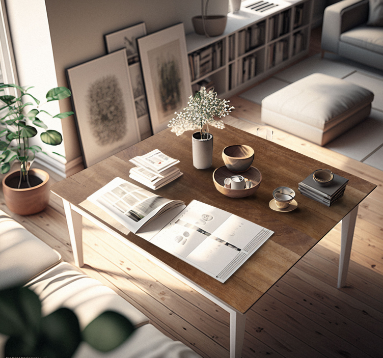 Houtstructuur bruin Meubelsticker - TenStickers