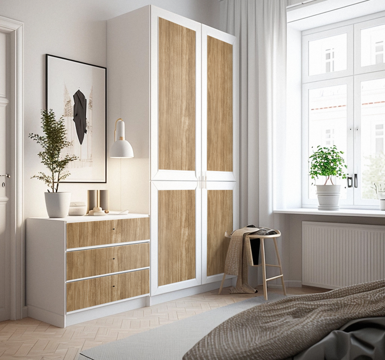 Houten balken meubel sticker - TenStickers