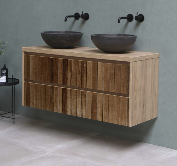 Houten Meubelsticker structuur - TenStickers