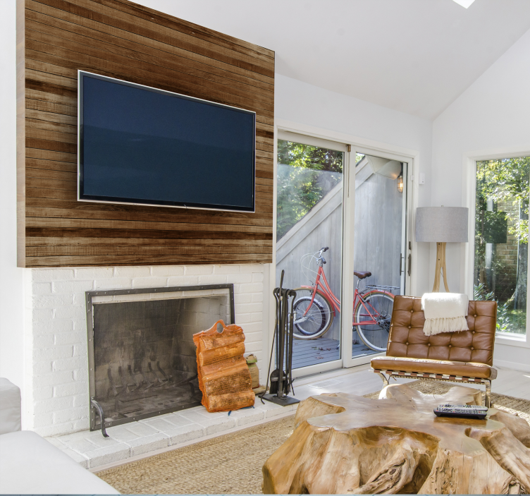 Houten Meubelsticker structuur - TenStickers