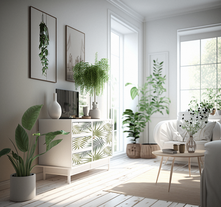 Palm bladeren meubel sticker - TenStickers