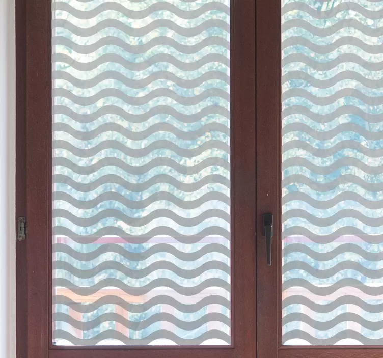 Transparante golven Raamsticker - TenStickers