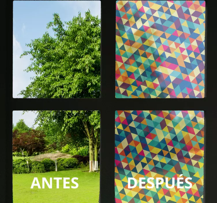 Transparant geometrisch raamsticker - TenStickers