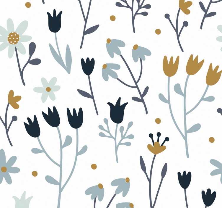 Minimalistische bloemen Meubelsticker - TenStickers