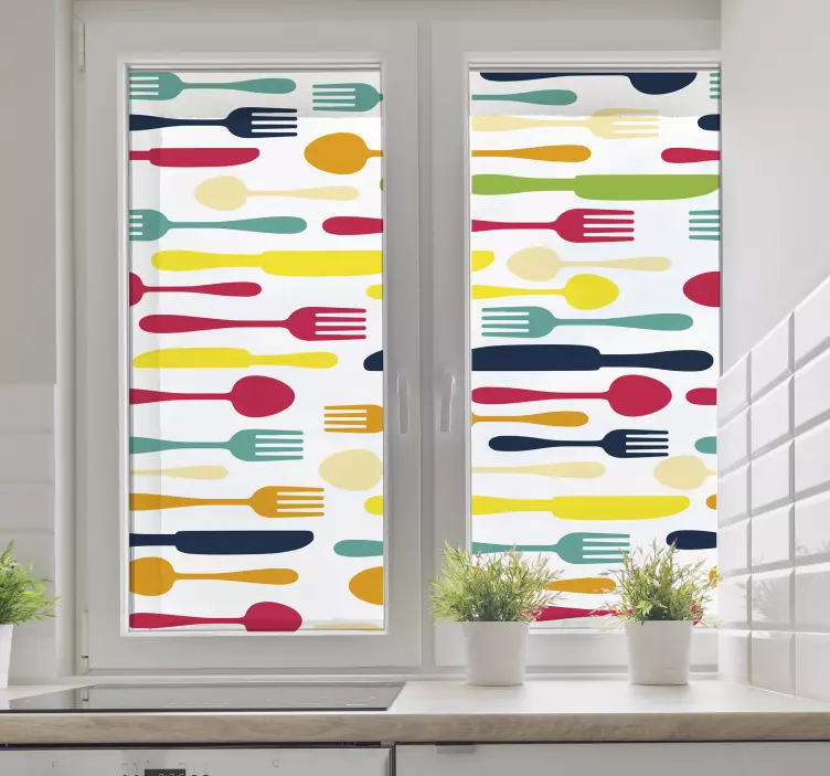 Keuken muursticker keukenbestek - TenStickers