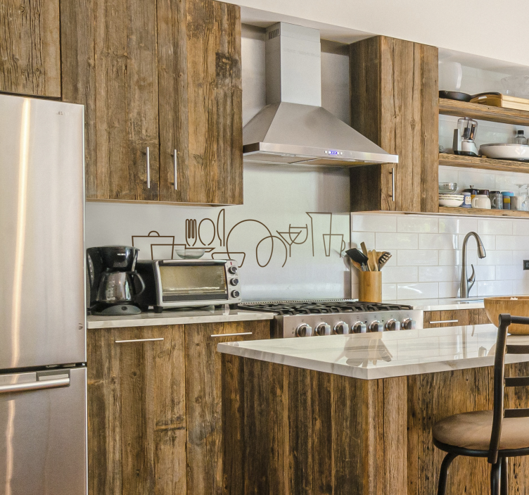 Keukengerei stickers Bestek - TenStickers