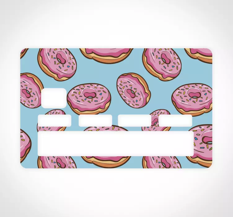 Heerlijke donuts kaartzelfklevende sticker - TenStickers