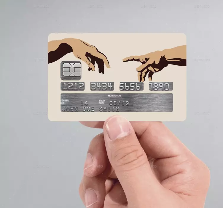 Michelangelo Credit Card Muursticker - TenStickers