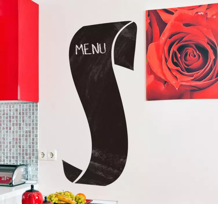 Decoratieve Menu kaart Rol Muursticker - TenStickers