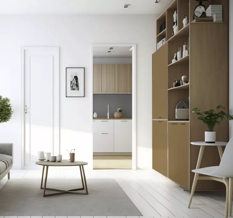 Matt Beige Bruin Meubelsticker - TenStickers