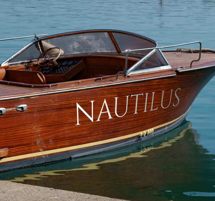 Latin lettertype boot stickers laten maken - TenStickers