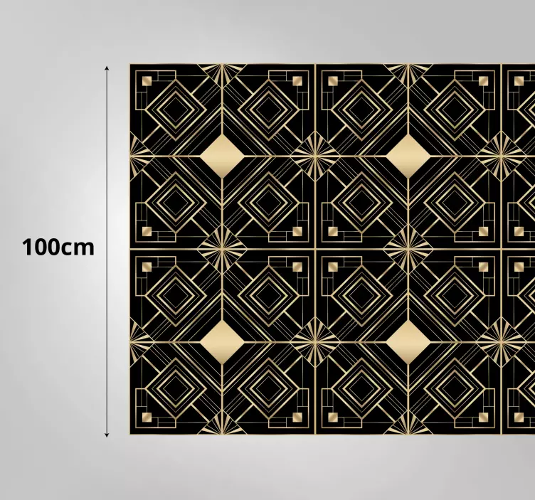 Meubel sticker geometrisch gouden embleem - TenStickers