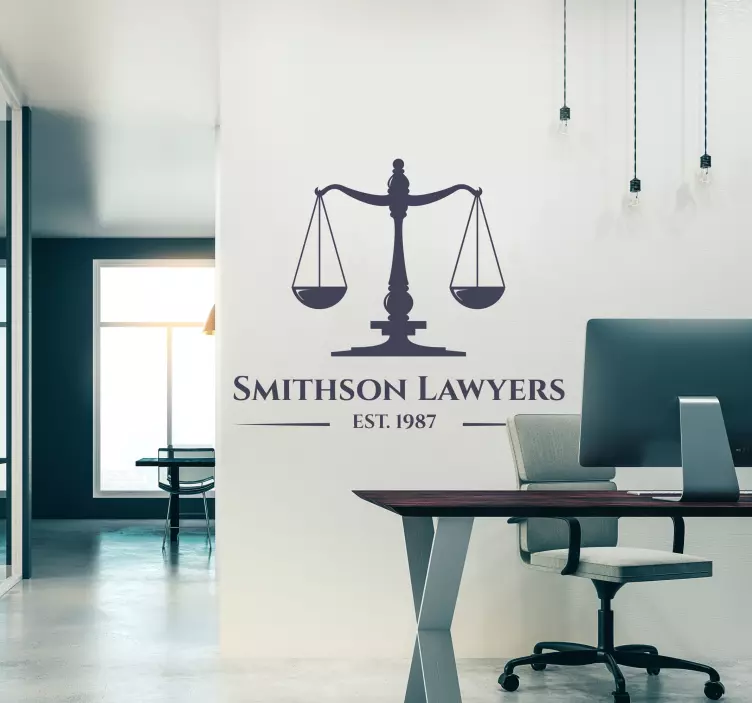 Aangepaste schalen van rechtvaardigheid sticker - TenStickers