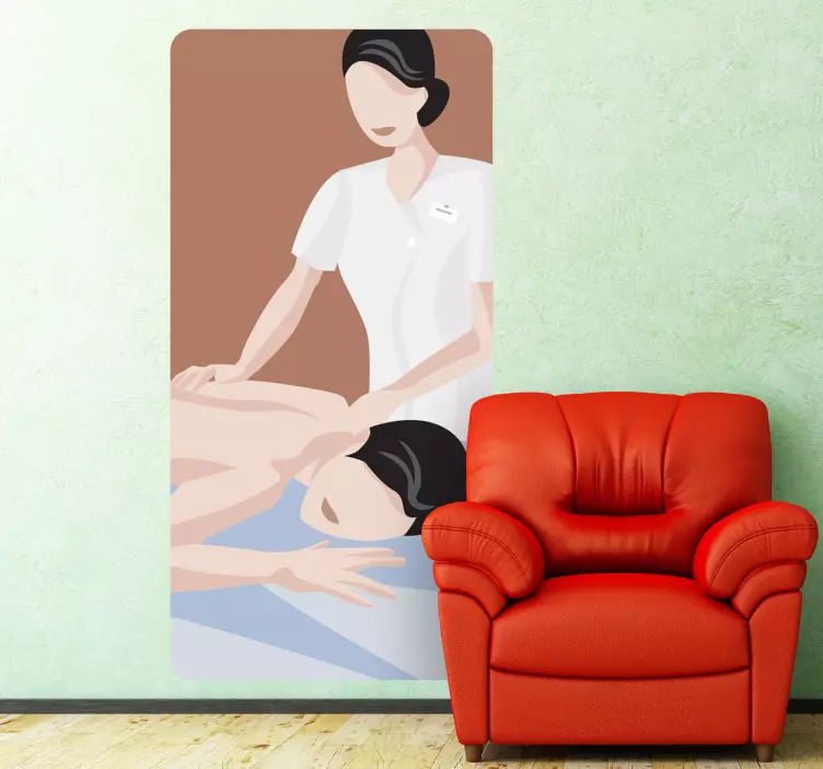 Massage muur sticker - TenStickers