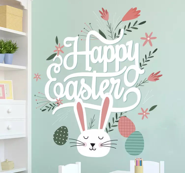 Muursticker voor kinderen Happy Easter - TenStickers
