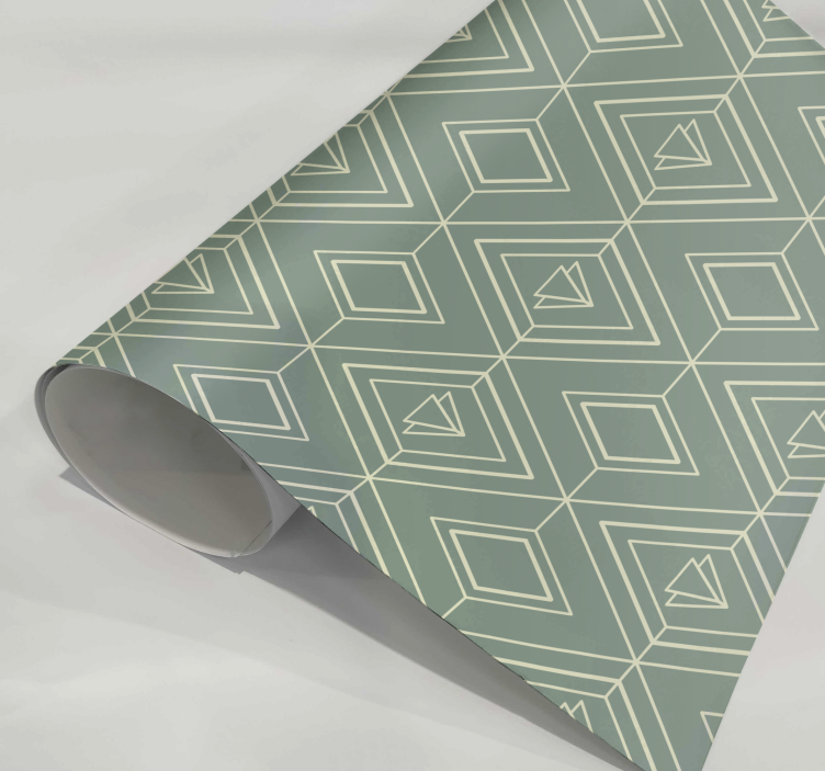 Groen Geometrische Patroon Muursticker keuken - TenStickers