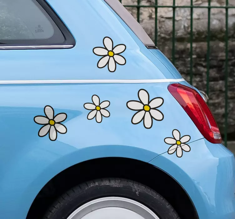 Bloemen sticker madeliefje - TenStickers