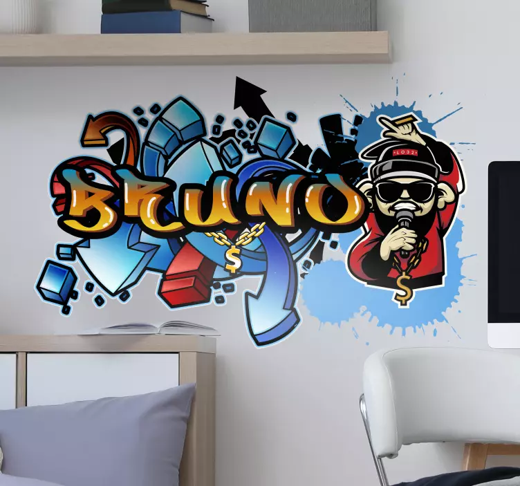Muurstickers kunst Gepersonaliseerde graffiti - TenStickers