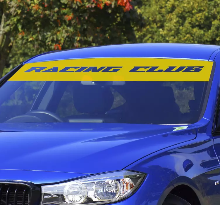 Op maat gemaakte monokleurige zonneklep autosticker - TenStickers