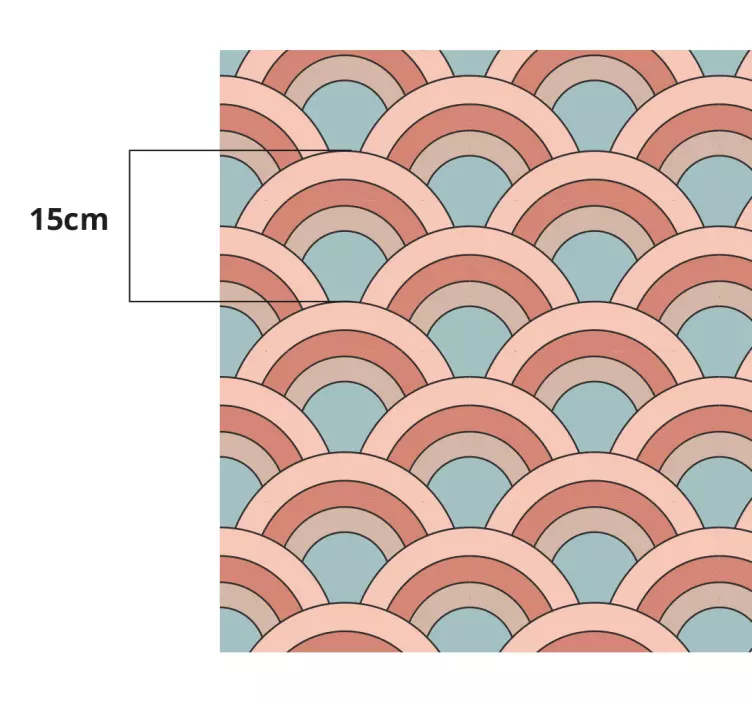Geometrische vintage meubelsticker - TenStickers