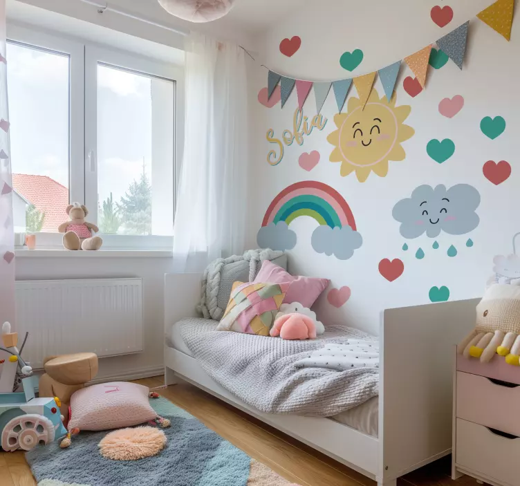 Gelukkige zonsopgang Decoratie sticker tekeningen - TenStickers