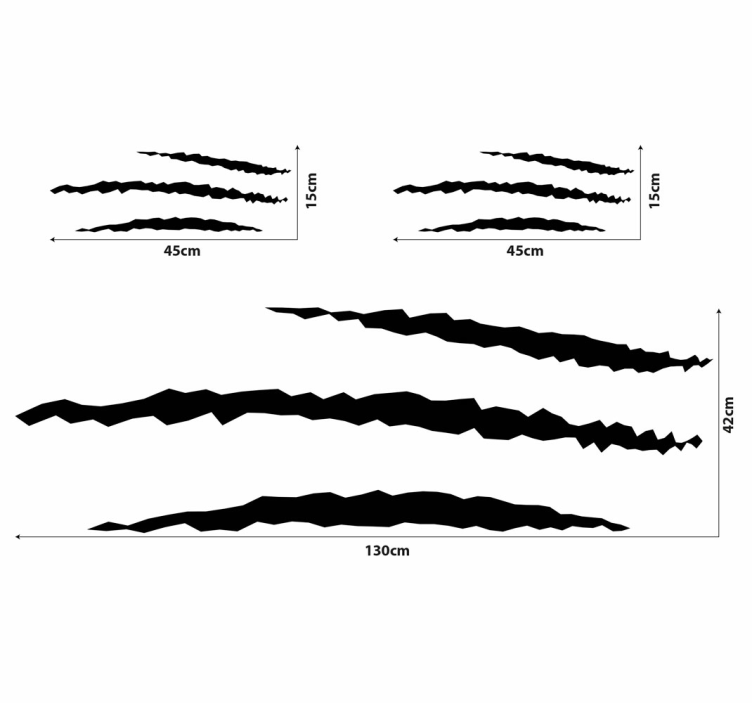 Krassen ingesteld Auto sticker - TenStickers
