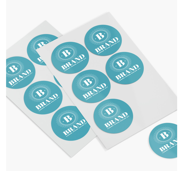 Gepersonaliseerde ronde sticker drukken met logo - TenStickers