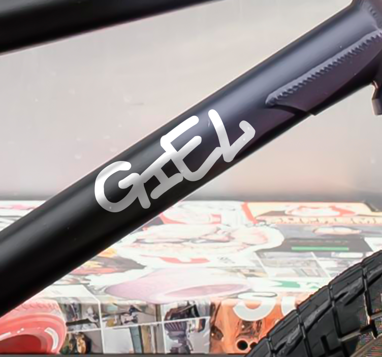 Bmx-stijl Fiets stickers met naam - TenStickers