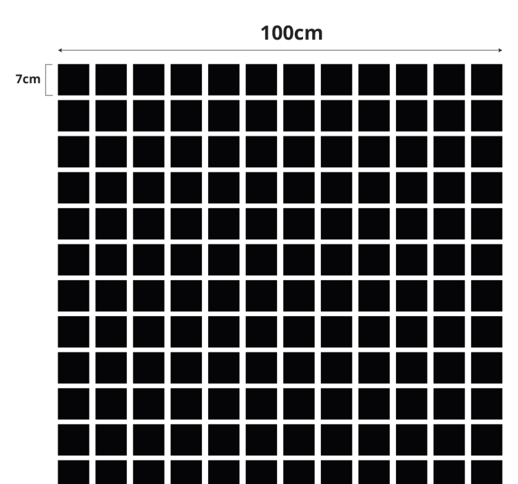 Grijze vierkanten schaal raamfolie vierkant - TenStickers