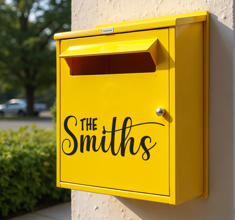 Mailboxnaam brievenbus sticker - TenStickers