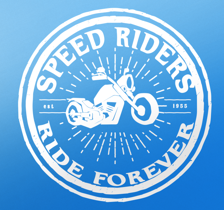 Snelheidsrijders rijden voor altijd motorcross sticker - TenStickers