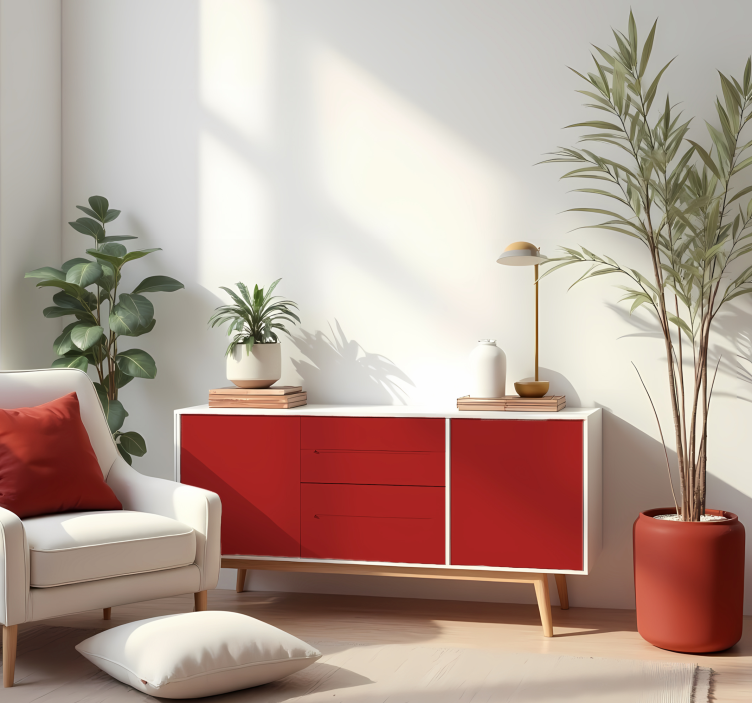 Zelfklevende folie - Mat Rood - TenStickers