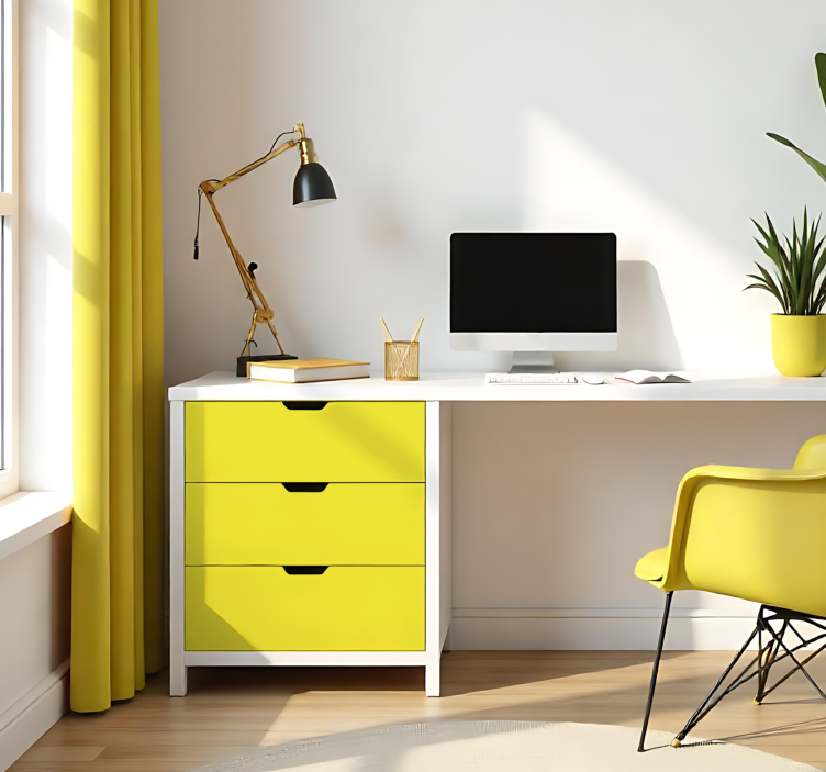 Zelfklevende folie - Mat Lichtgeel - TenStickers