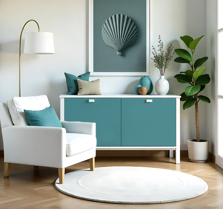 Zelfklevende folie - Mat Donker Turquoise - TenStickers