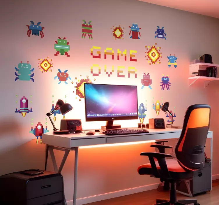 8 bits arcadescherm Decoratie sticker games - TenStickers