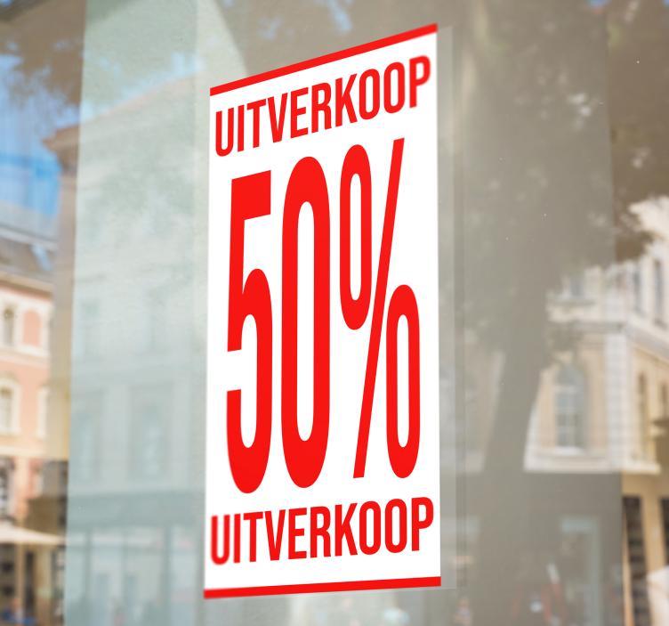 Korting op rechthoekig formaat korting sticker - TenStickers