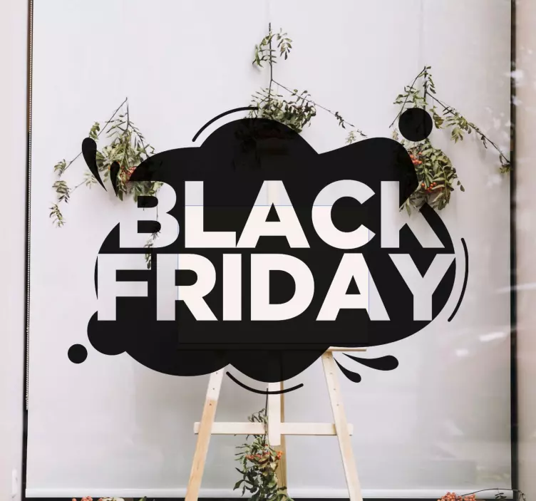 Aankondiging van de seizoensuitverkoop black friday sticker - TenStickers