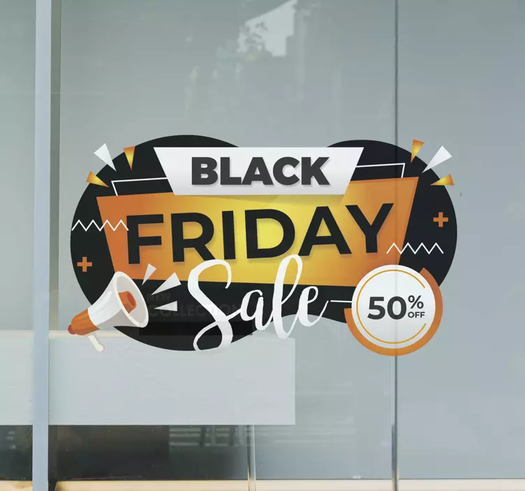 Black friday sticker verkoop aankondiging - TenStickers