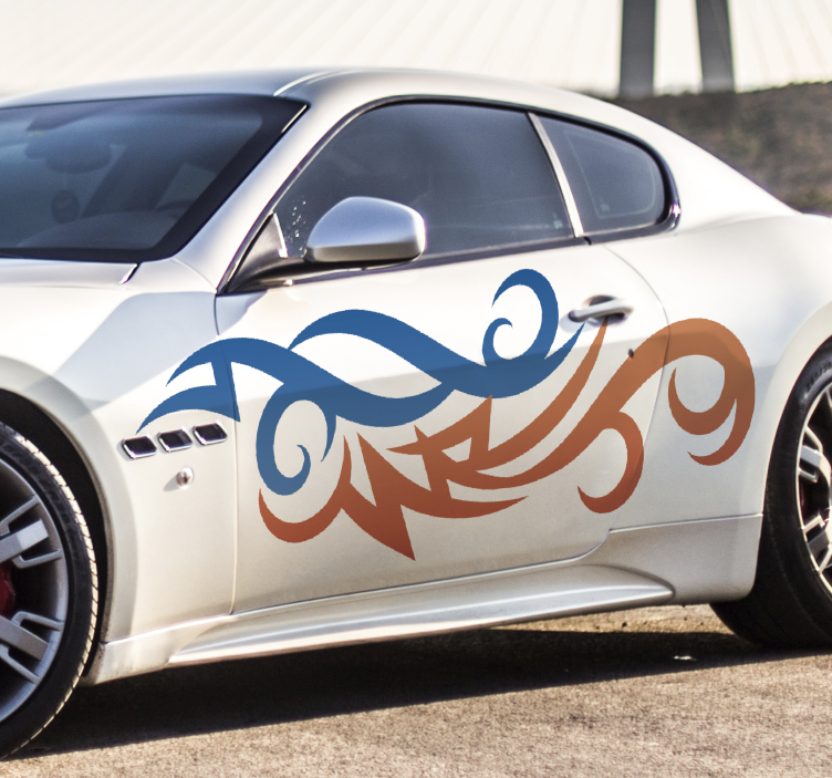 Abstract decoratief motief autosticker - TenStickers