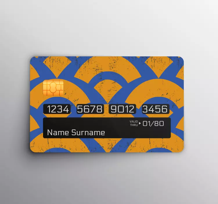 Abstracte patroonkaart pinpas sticker - TenStickers