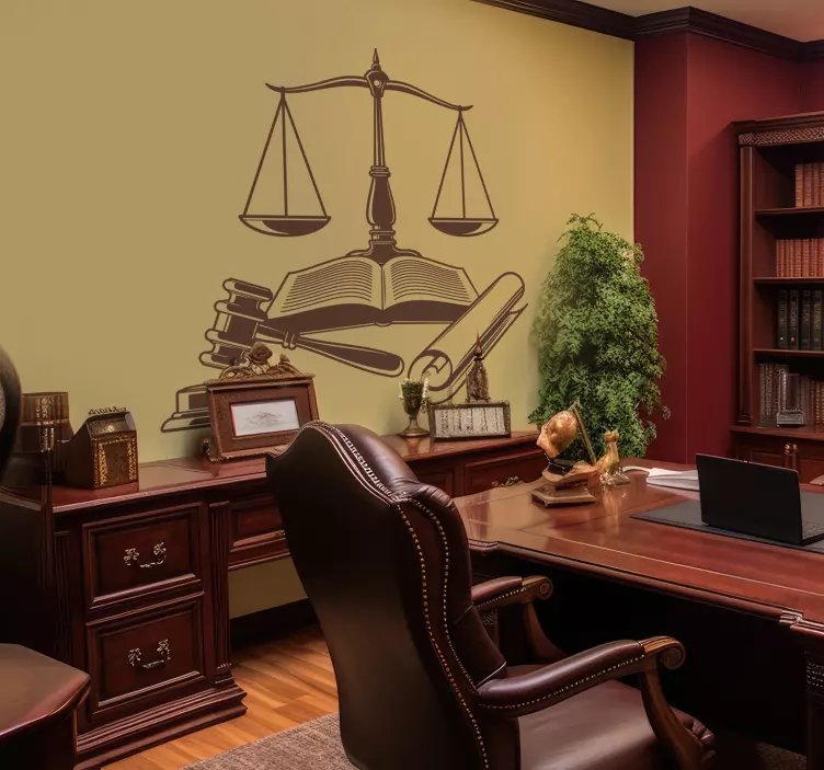 Advocaten symbool van rechtvaardigheid sticker - TenStickers